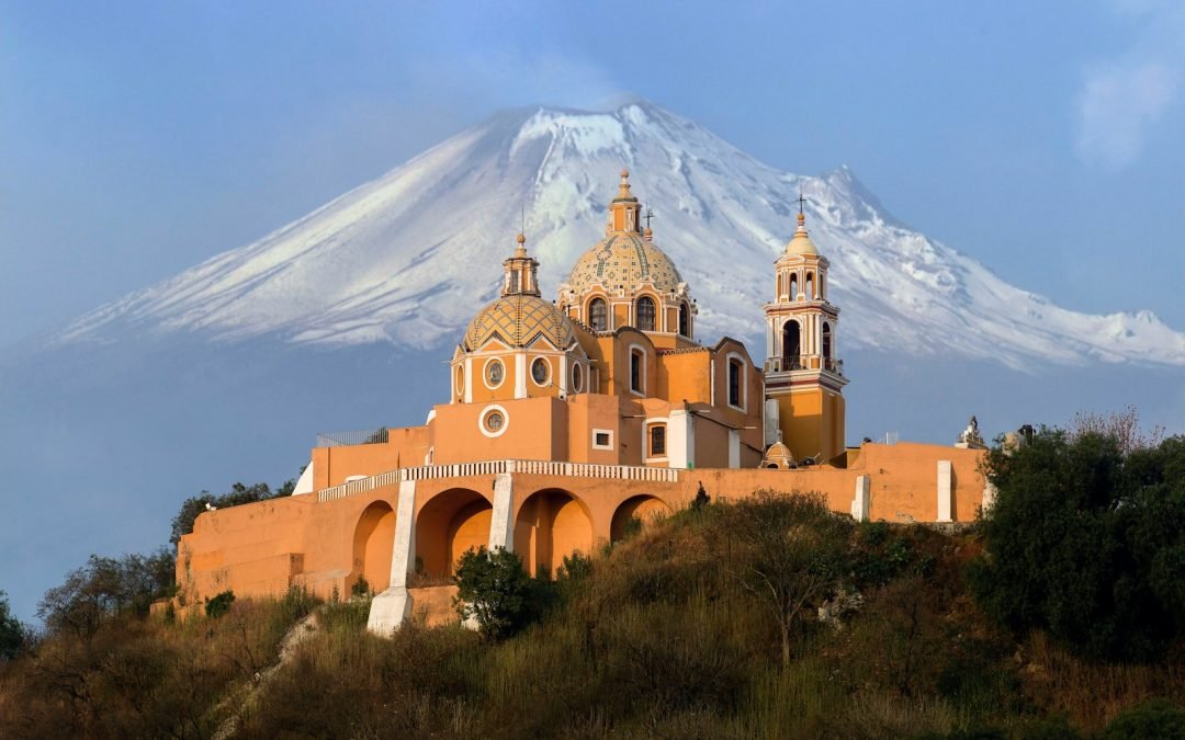 aerial photography of orange cathedral